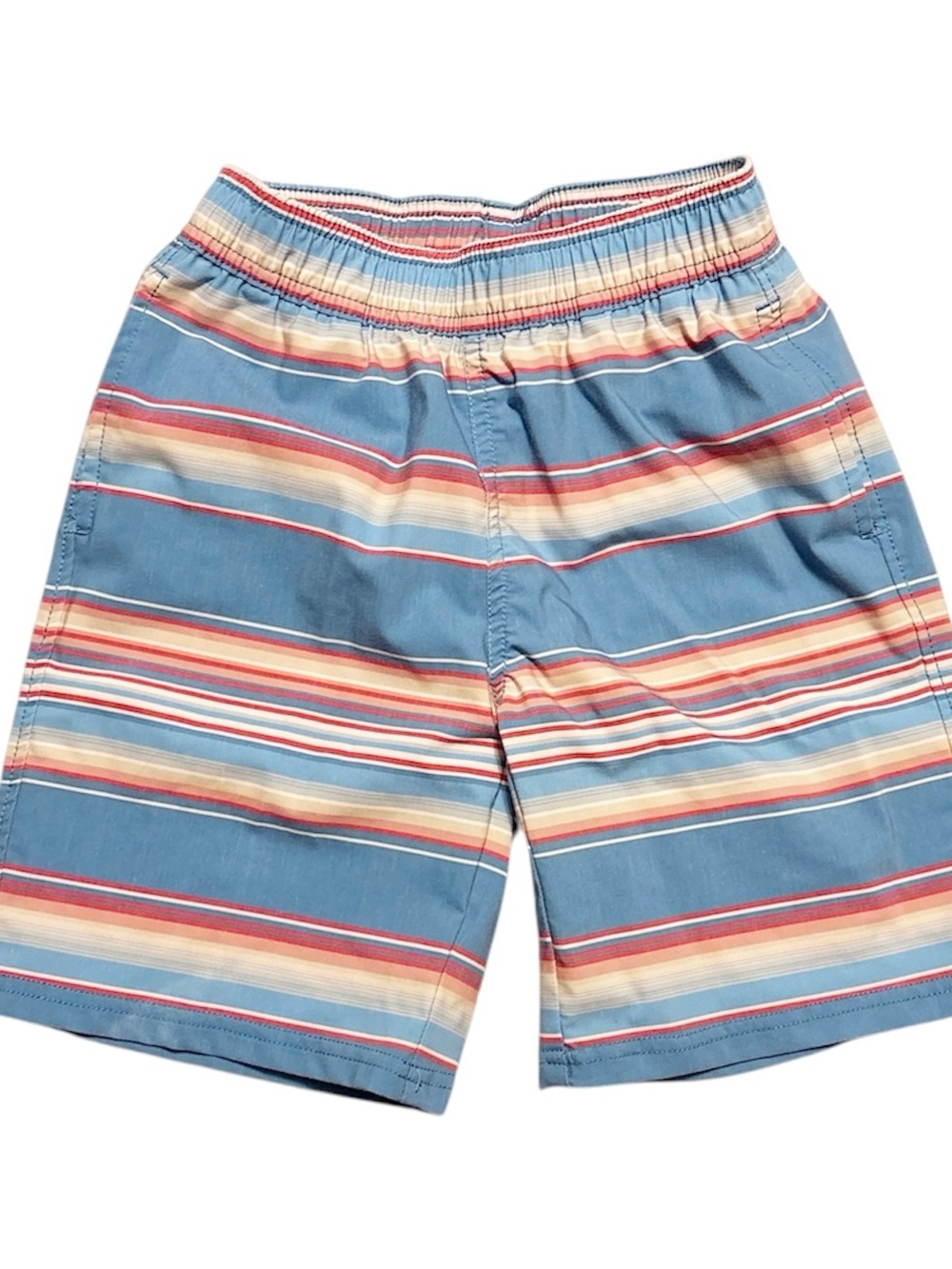 Faherty Kids Blue Stripe Swim Trunks